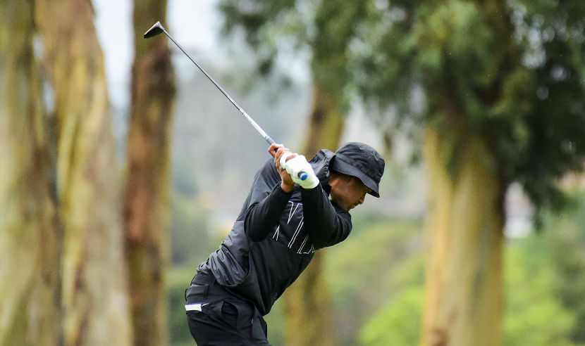 PACIFIC PALISADES, CA - FEBRUARY 17: Tony Finau plays his shot from the third tee during the second round at the Genesis Open at Riviera Country Club on February 17, 2017 in Pacific Palisades, California.  (Photo by Harry How/Getty Images)