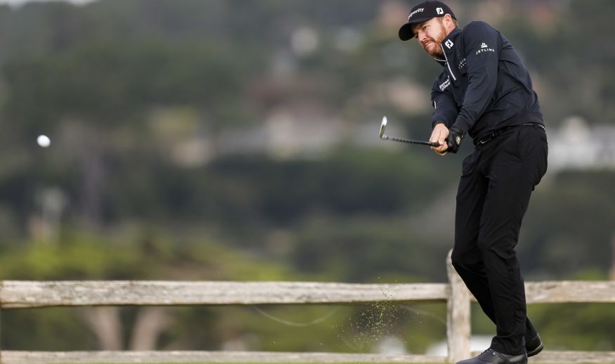 PEBBLE BEACH, CA - FEBRUARY 09:  Jimmy Walker hits his tee shot on the 7th hole during Round One of the AT&T Pebble Beach Pro-Am at Pebble Beach Golf Links on February 9, 2017 in Pebble Beach, California.  (Photo by Jonathan Ferrey/Getty Images)