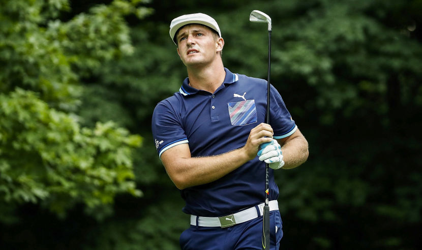 SILVIS, IL - JULY 13:  Bryson DeChambeau hits his tee shot on the sixth hole during the first round of the John Deere Classic at TPC Deere Run on July 13, 2017 in Silvis, Illinois.  (Photo by Stacy Revere/Getty Images)