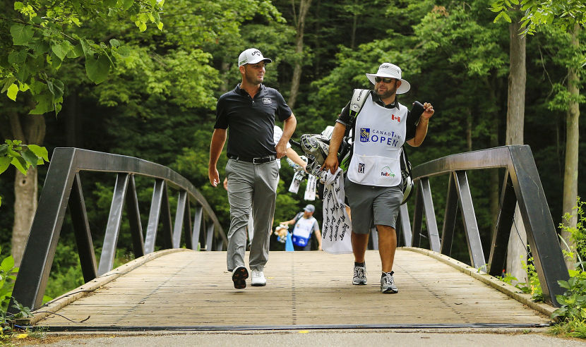 OAKVILLE, ON - JULY 28:  Matt Every of the United States walks across the bridge at the 11th hole during the second round of the RBC Canadian Open at Glen Abbey Golf Club on July 28, 2017 in Oakville, Canada.  (Photo by Vaughn Ridley/Getty Images)