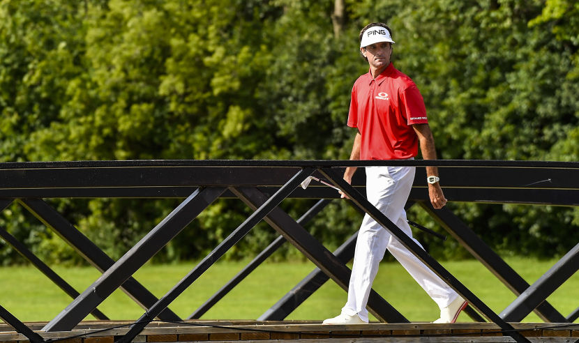 OAKVILLE, ON - JULY 28:  Bubba Watson of the United States walks across the bridge toward the 13th hole during the second round of the RBC Canadian Open at Glen Abbey Golf Club on July 28, 2017 in Oakville, Canada.  (Photo by Minas Panagiotakis/Getty Images)