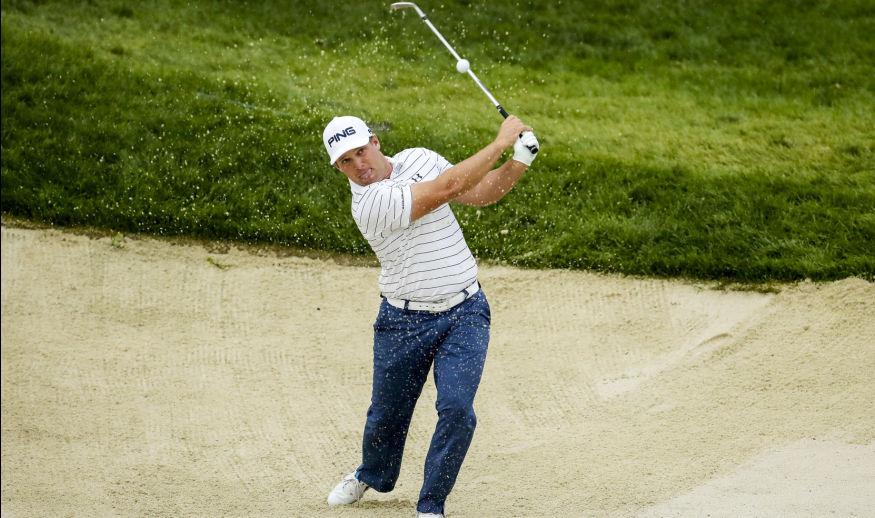DUBLIN, OH - JUNE 04:  Daniel Summerhays hits from a bunker on the 16th hole during the final round of the Memorial Tournament at Muirfield Village Golf Club on June 4, 2017 in Dublin, Ohio.  (Photo by Andy Lyons/Getty Images)