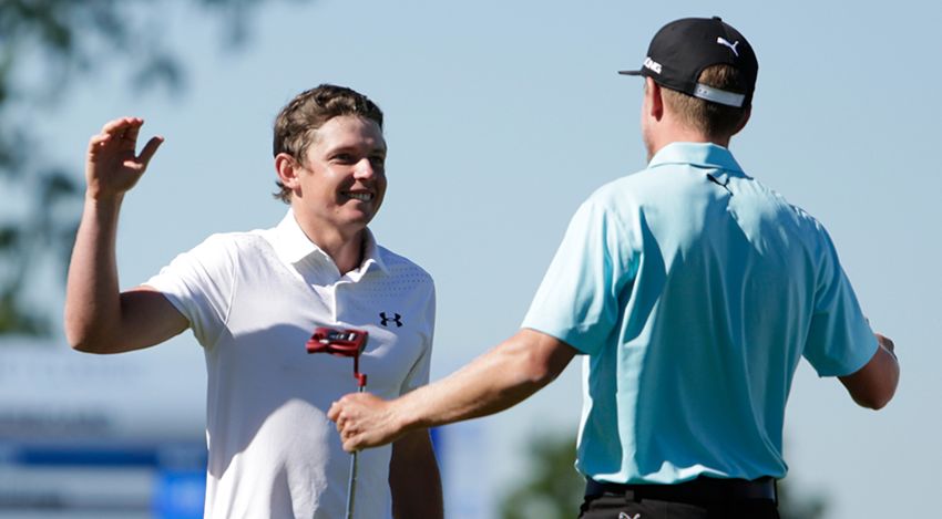 Cameron Smith and Jonas Blixt got it done in the new team format. (Marianna Massey/Getty Images)