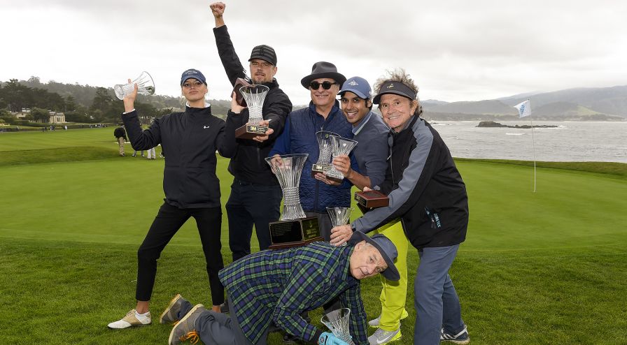 Bill Murray's back held up just fine after carrying his team to victory in the 3M Celebrity Challenge on Wednesday at Pebble Beach. (Stan Badz/PGA TOUR)