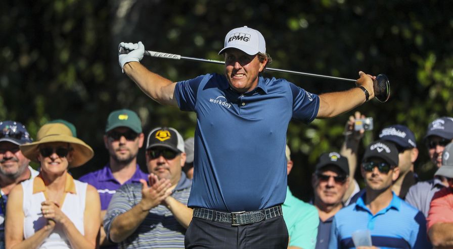 Three-time Masters champion Phil Mickelson arrives at Augusta in top form, with five top 20 finishes this season. (Andrew Redington/Getty Images)