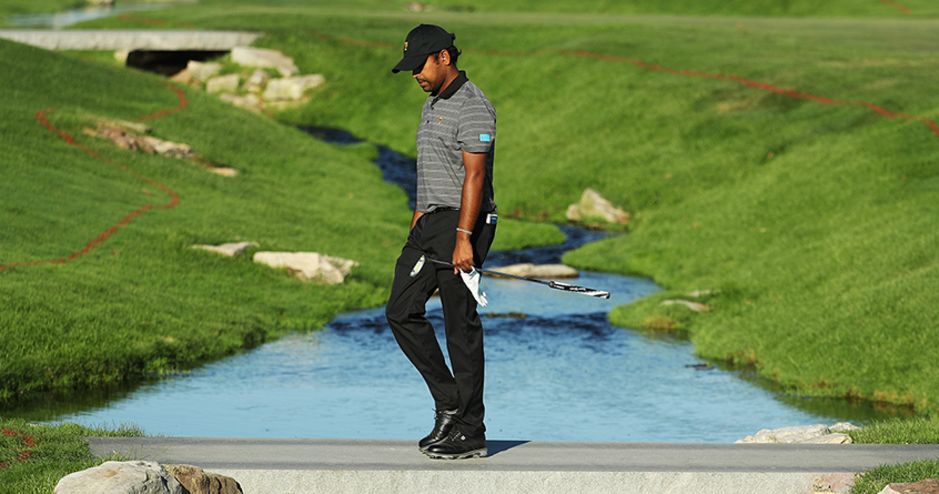 Anirban Lahiri's retreat is designed to rid himself of distractions and refocus for what lies ahead. (Rob Carr/Getty Images)