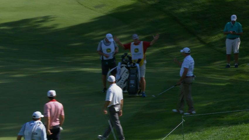 Dicky Pride's chip-in birdie is the Shot of the Day at John Deere