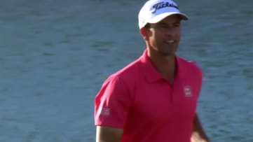 Collin Morikawa plays a hole with girlfriend Katherine Zhu ...