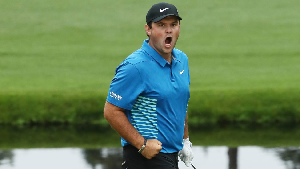 Patrick Reed's passion was on display after his chip-in for eagle on the par-5 15th. (Jamie Squire/Getty Images)