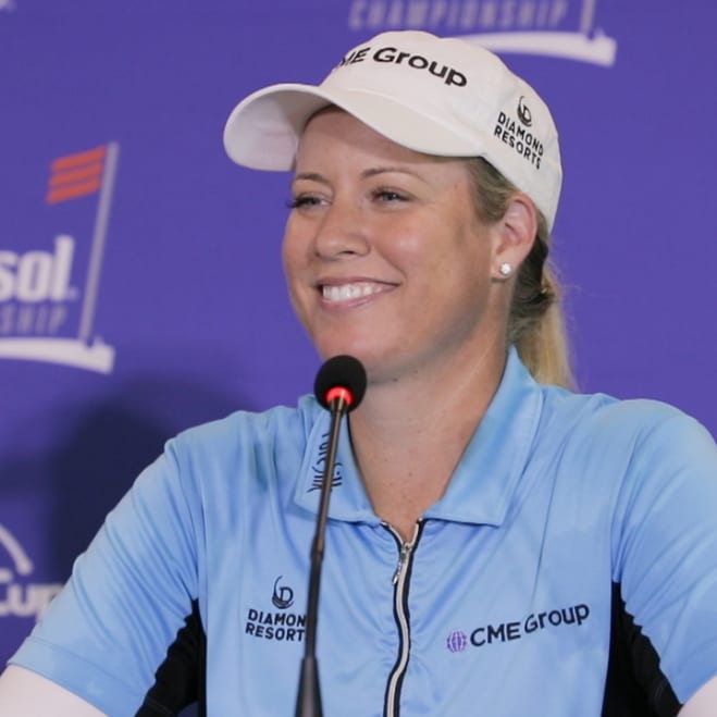 Brittany Lincicome comments before Barbasol.