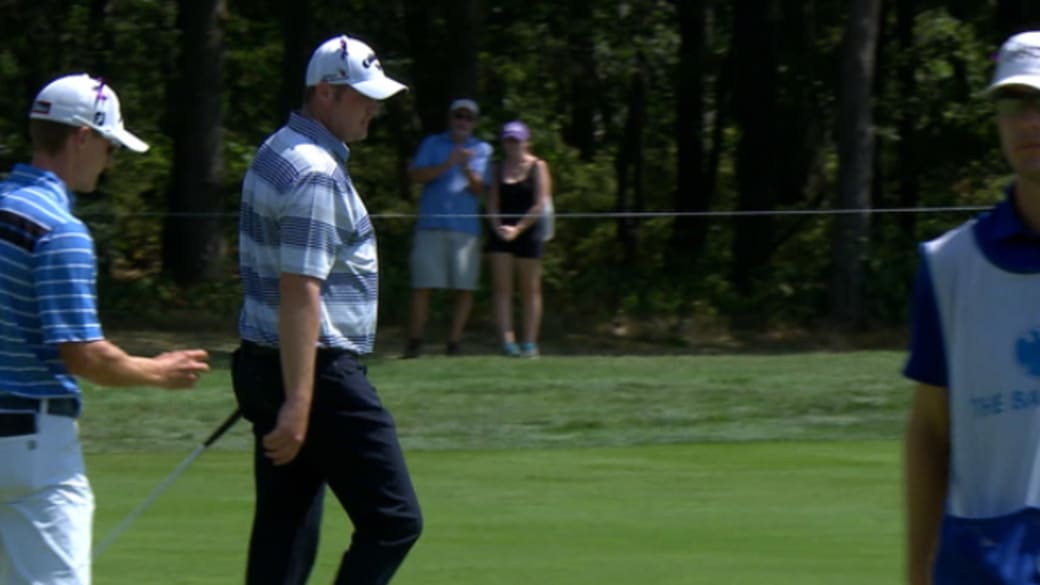 Jason Kokrak Sinks A 50 Foot Birdie Putt At The Barclays