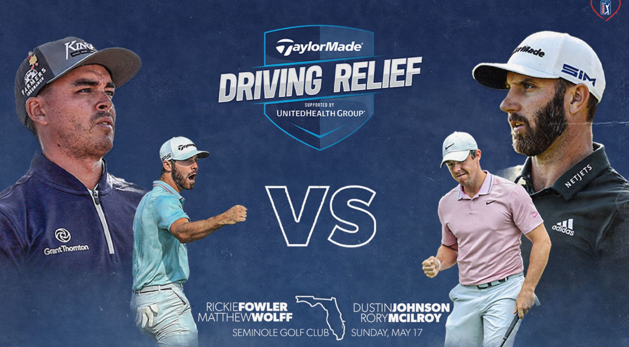 McIlroy, Johnson, Fowler, Wolff headline TaylorMade Driving Relief marking return of televised golf to benefit COVID-19 relief