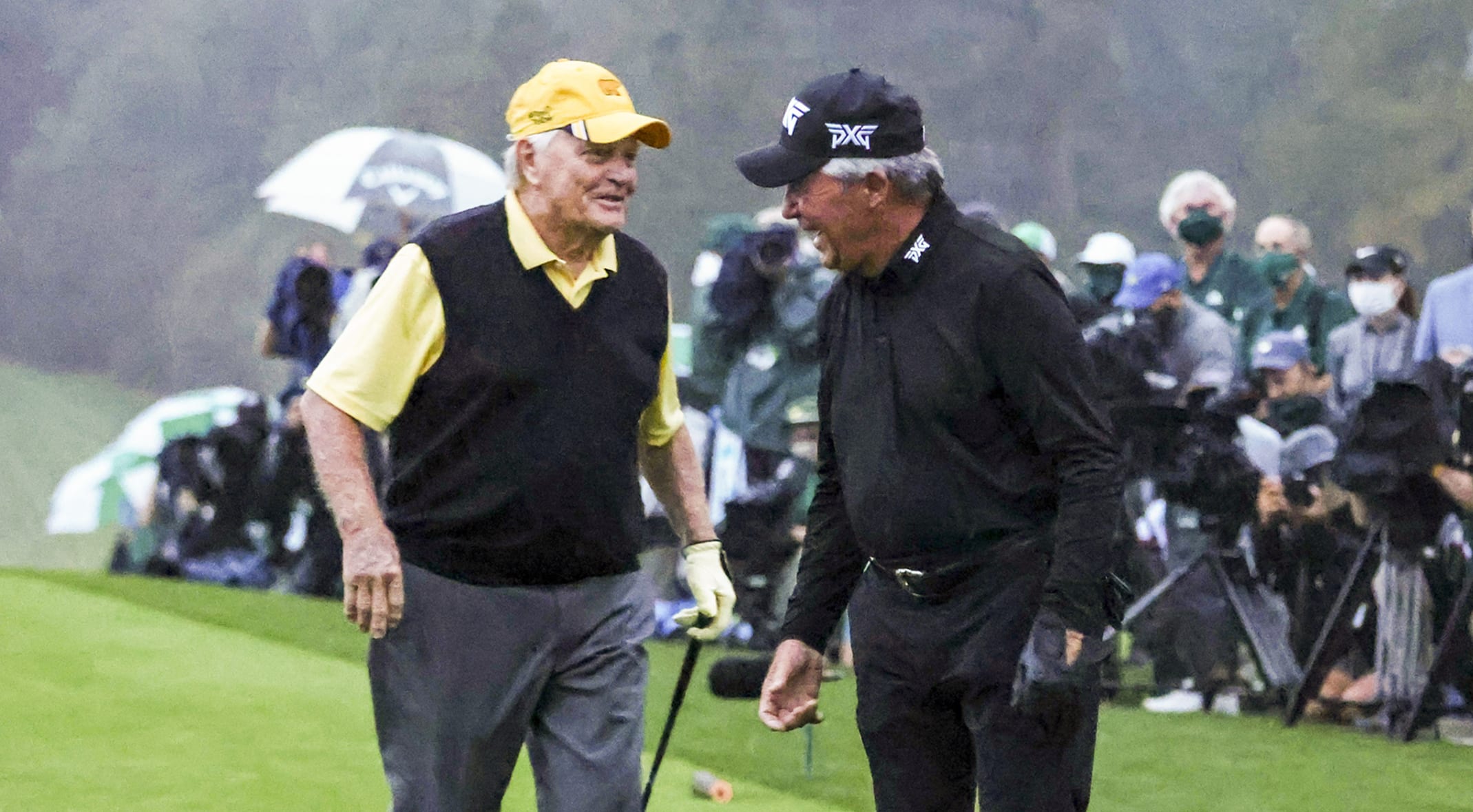 Gary Player Jack Nicklaus Hit Ceremonial First Tee Shots