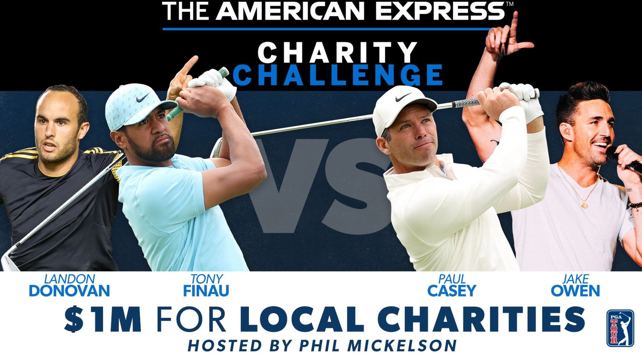 Jake Owen, Landon Donovan join The American Express 'Charity Challenge'  with Mickelson, Finau and Casey