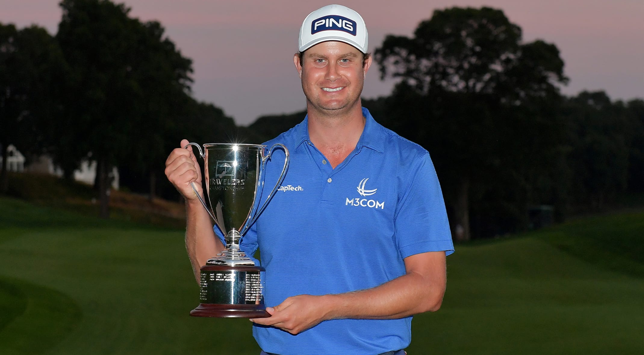 Harris English wins Travelers Championship in historic playoff