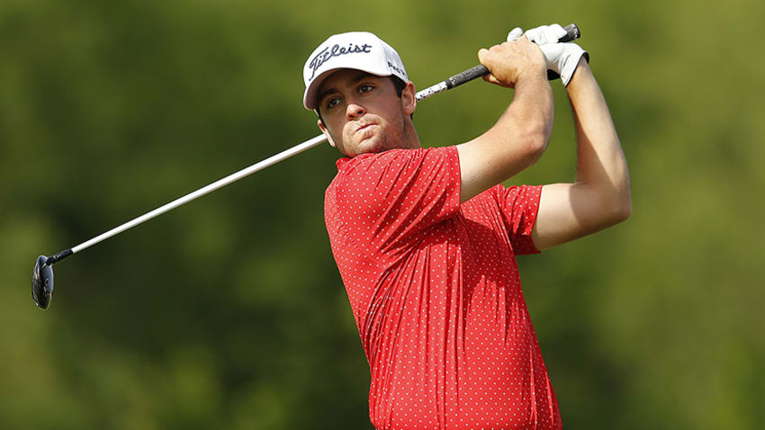 Davis Riley is on the cusp of qualifying for the Korn Ferry Tour Finals. (Michael Reaves/Getty Images)