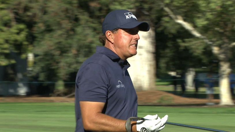 Phil Mickelson's approach out of the dirt is the Shot of the Day