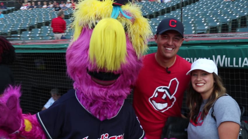 Lifelong Cleveland sports fan Justin Lower throw Indians first pitch