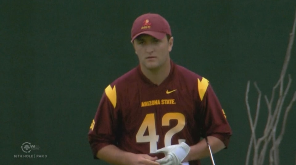 Jon Rahm endures the pressure on No. 16 at Waste Management