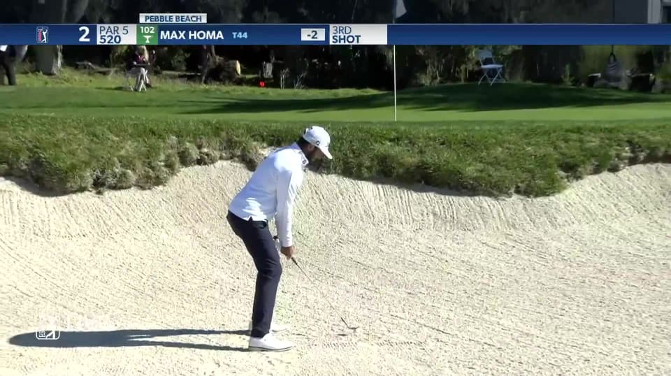 Max Homa's bunker play leads to birdie at AT&T Pebble Beach