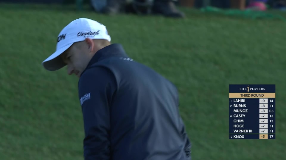 Russell Knox makes a 17-foot birdie putt at THE PLAYERS