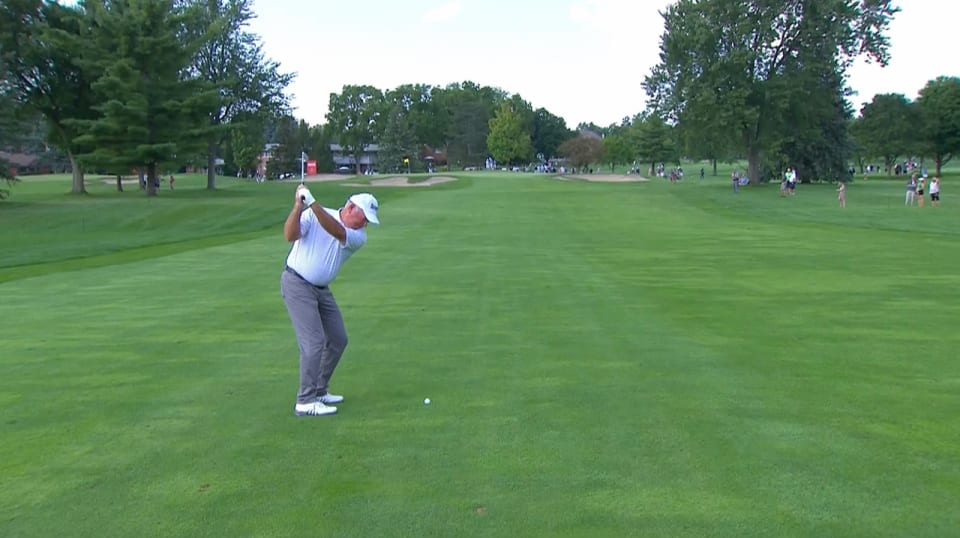 Mark O'Meara's approach sets up birdie putt at The Ally Challenge