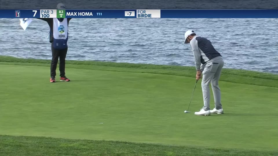 Max Homa makes birdie on No. 7 in Round 3 at AT&T Pebble Beach