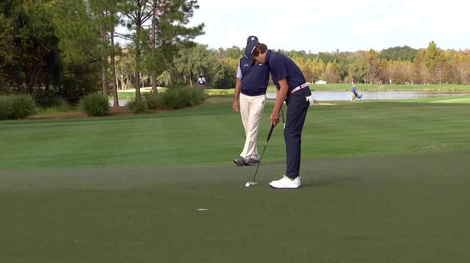 Cameron Kuchar sinks birdie putt on No. 10 at PNC Championship