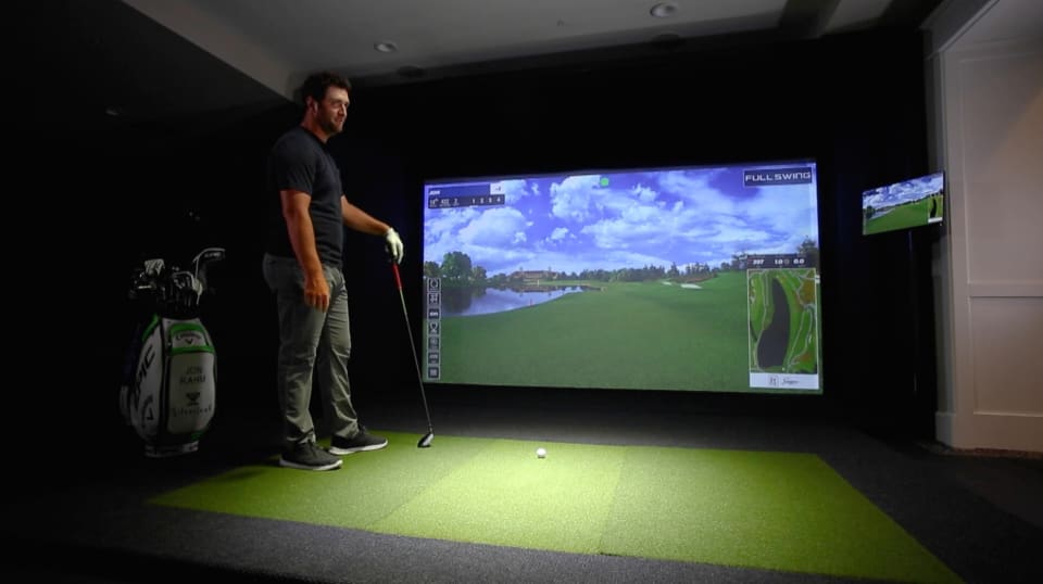 Jon Rahm plays No. 17 and No. 18 simulator at TPC Sawgrass