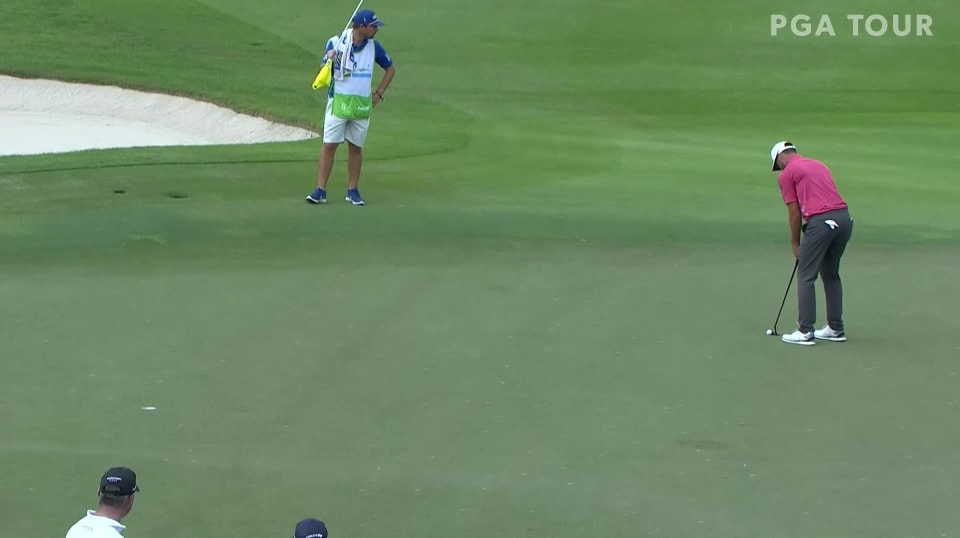 Corey Conners sinks a 21-foot birdie at The RSM Classic