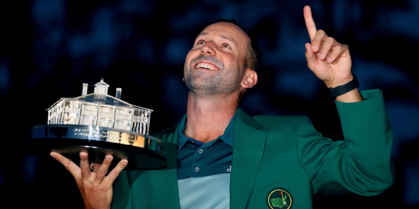 Sergio with Masters trophy