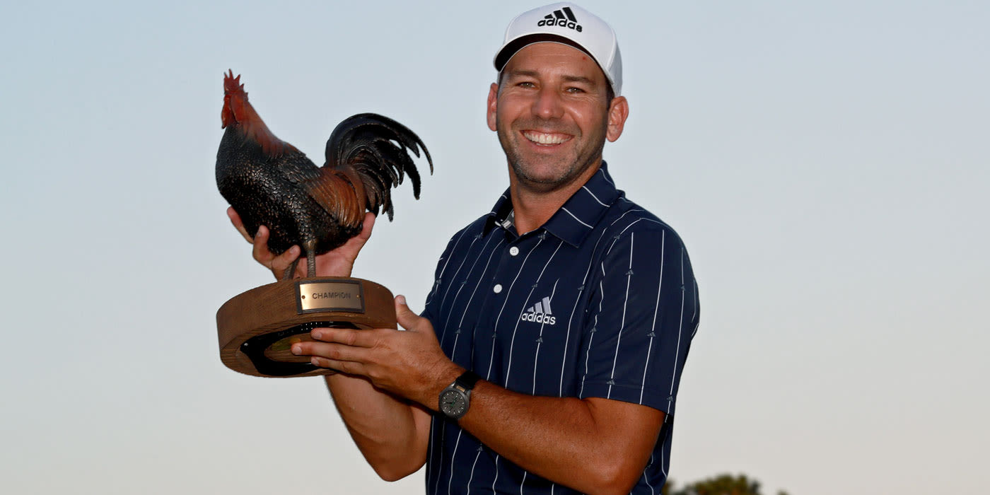 Sergio lifts the chicken trophy