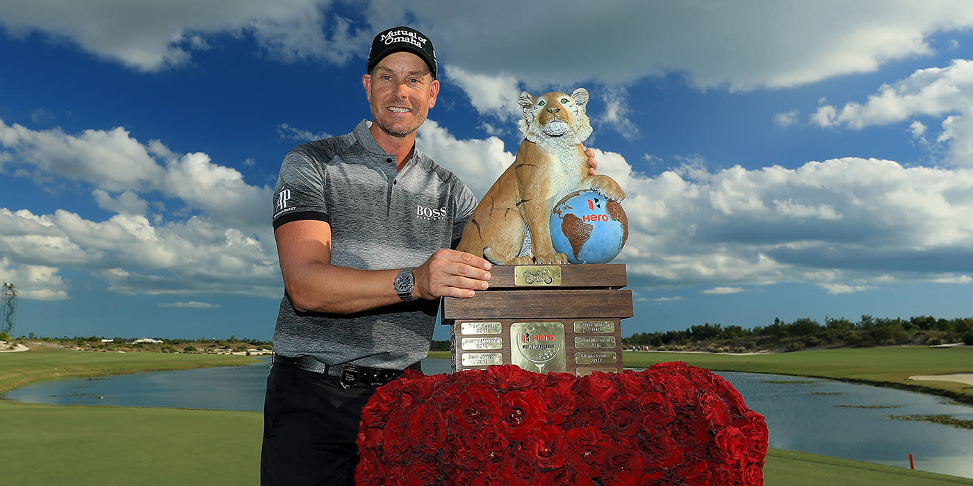 Henrik Stenson with his very own Tiger