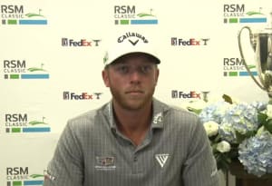 Talor Gooch news conference after winning The RSM Classic