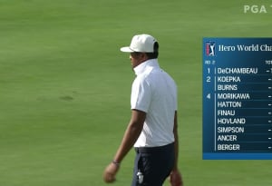 Tony Finau curls in birdie putt at Hero