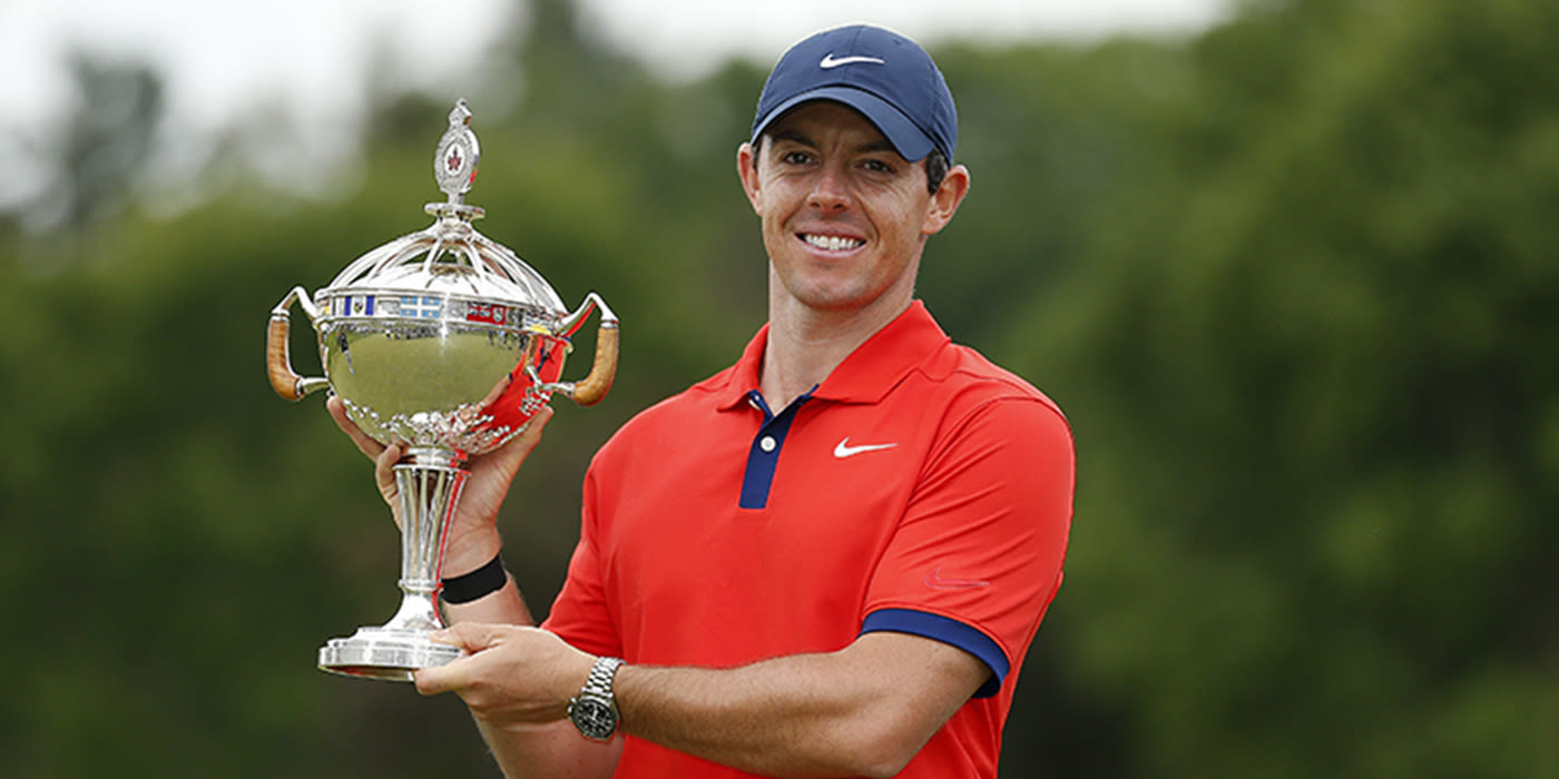 Rory McIlroy with the Canadian Open trophy