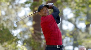Tiger Woods plays PGA Championship practice round Sunday at Southern Hills